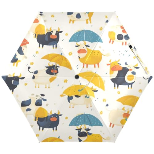 Parapluie pliable pliant vache mignon petit pour voyage et protection solaire