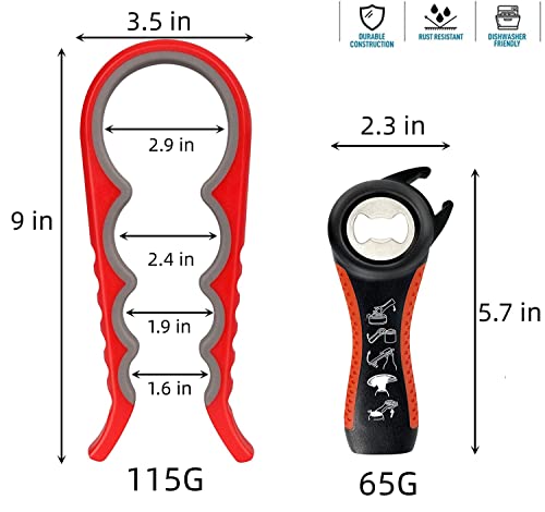 Xczbx Rubber Jar Opener,Multifunctional Can Opener Set,Bottle Openers,Jar Openers,Hand Can Opener For Seniors With Arthritis #TOP6