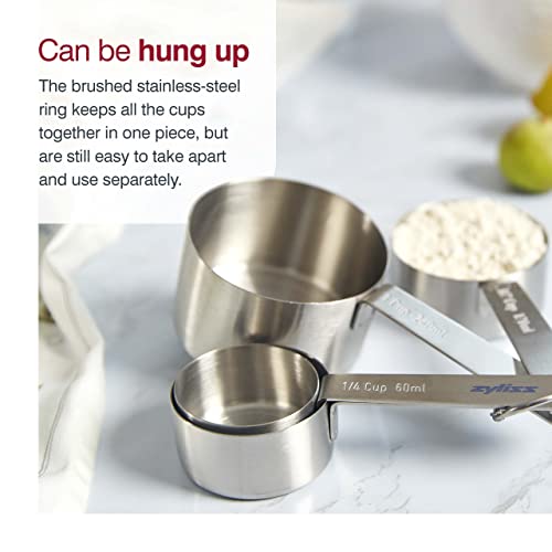 Zyliss Premium Stainless Steel Measuring Cups - Stainless Steel Measuring Cup Set - Dry Ingredient Nesting Measuring Cups - Premium Bakeware & Kitchen Tools - 4 Piece - image 7