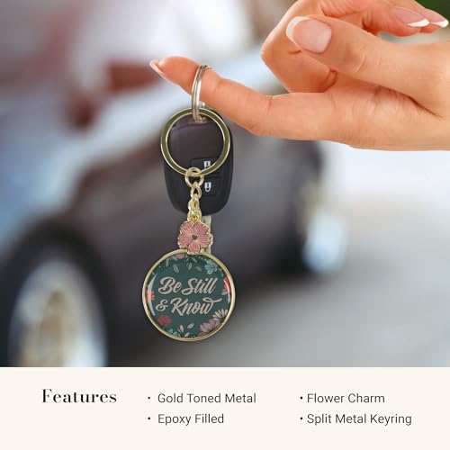 Image of Christian Art Gifts Inspirational Scripture Keychains with Charms for Women: Encouraging Bible Verses, Novelty Key Rings