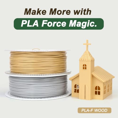 Image of PLA Force Wood Filament, High Impact PLA Filament 1.75mm 1KG | Wood-Color 3D Printer Filament Delivers A Natural, Matte Finish Perfect For Vintage Home Decors