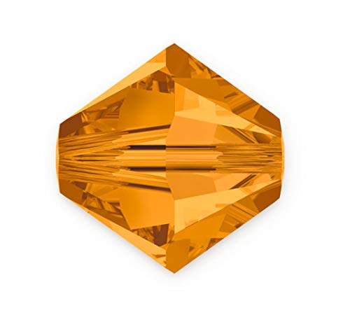 50Pcs Authentic Preciosa 6Mm Faceted Bicone Crystal Beads Topaz Yellow Compatible With Swarovski Crystals 5301/5328 Pre-B608 #TOP7