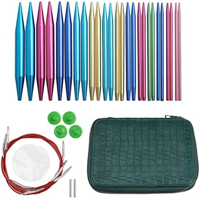 GELTDN 14 Styles Set Crochet Hook Set with Yarn Knitting Needles Sewing Tools Set Knit Gauge Scissors Holder Hook Knitting (Color : B, Size : As Shown)