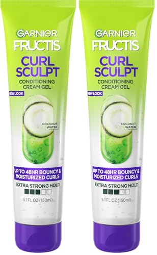 Garnier Fructis Style Curl Sculpt Conditioning Cream Gel for Bounce & Moisture, 5.1 Fl Oz, 1 Count (Packaging May Vary) (Pack of 2)
