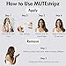 MUTEstripz Nose Strips for Snoring Relief & Sleeping (30 Pack) – Extra Strength Nasal Strips, Improve Breathing & Athletic Performance, Latex-Free, Hypoallergenic, Drug-Free Aid for Colds (Clear)