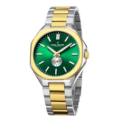 Image of Daniel Hechter Paris Villiers Collection Analog Watch for Men with Round Dial, Small Seconds Sub-Dial, Luminos Hand and Hour Markers and Stainless Steel Strap - DHM1052