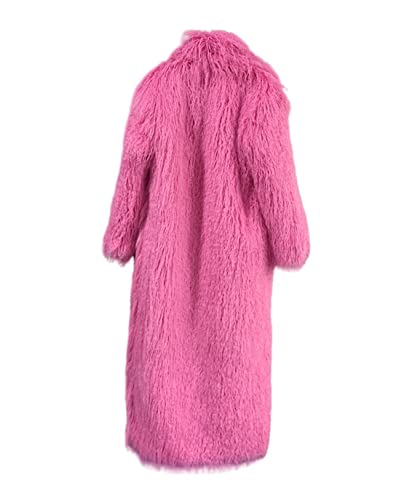 Women's Fluffy Faux Fur Long Overcoat Winter Spring Warm Outwear Parka Coat2