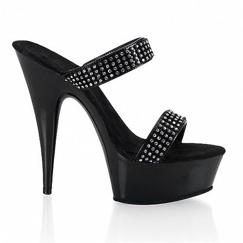 Talons hauts 15cm pour soirées habillées et sandales pantoufles d'été chics ZWCHGJ