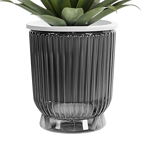 Piante da interno autoirriganti, fioriera drenante trasparente, 14,5 x 12 x 12 cm, con serbatoio profondo per violette africane, trasparente per piante