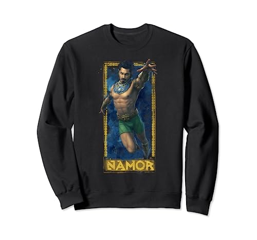 Sweatshirt Marvel Black Panther Wakanda Forever Namor Reach Profile noir