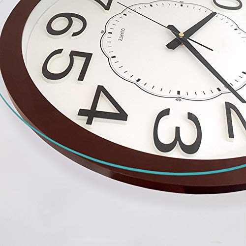 Flips Silent Non Ticking Wall Clock,17 Inch Modern Battery Operated Easy To Read 3D Numbers Clock For Home Office Living Room Decorative Wall Clock-White 42X42Cm(17X17Inch) #TOP4