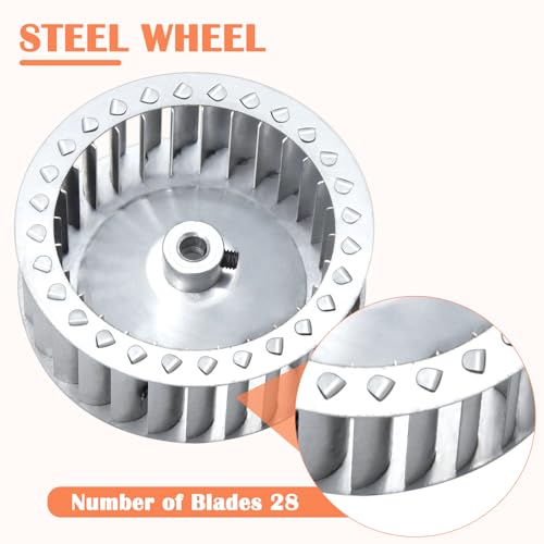 Image of Hiorucet LA11AA005 Blower Wheel, P441-1146, LA11AA004, LA11AA006, P4411146 Draft Inducer Motor Wheel for HVAC Brand Carrier Bryant Payne Furnace, Used with Carrier Inducer Motor 318984-753, HC21ZE117.