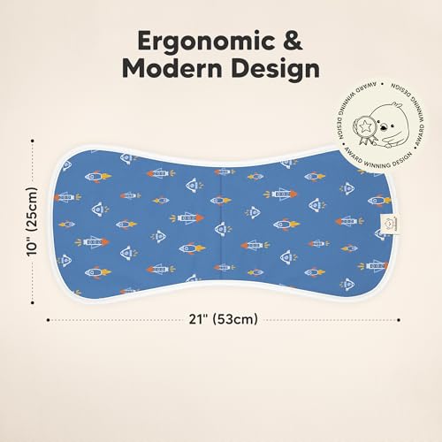 Image of Organic Burp Cloths Baby Boy & Girl - 5-Pack Super Absorbent Cotton Burping Cloths for Babies, Soft & Plush Newborn Spit Up Rags, Infant Towels for Milk Spit Up, Unisex, Large 21 inch x 10 inch (Cosmo)