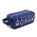 HONSKY Medium Water Repellent Travel Electronics Accessories Gadget Cable Cord Organizer, Hanging Cosmetic Makeup Toiletry Zipper Space Storage Bags Cases Pouch for Kid Women Men, Blue