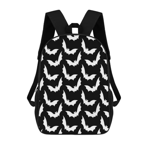 Bats Backpack Simple Leisure Travel Backpack Outgoing Daypack 17 Inch