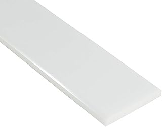 Pure White Engineered Marble Threshold for Shower Curb, Bathroom Vanity Backsplash, Window Sill (White, 5" x 28")