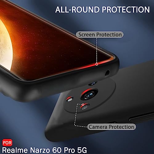 Image of TheGiftKart Sleek Back Cover Case for Realme Narzo 60 Pro 5G | Slim Fit Protective Design | Ultra Matte Finish | Camera Protection Bump | Soft Silicon Back Cover Case for Realme Narzo 60 Pro (Black)
