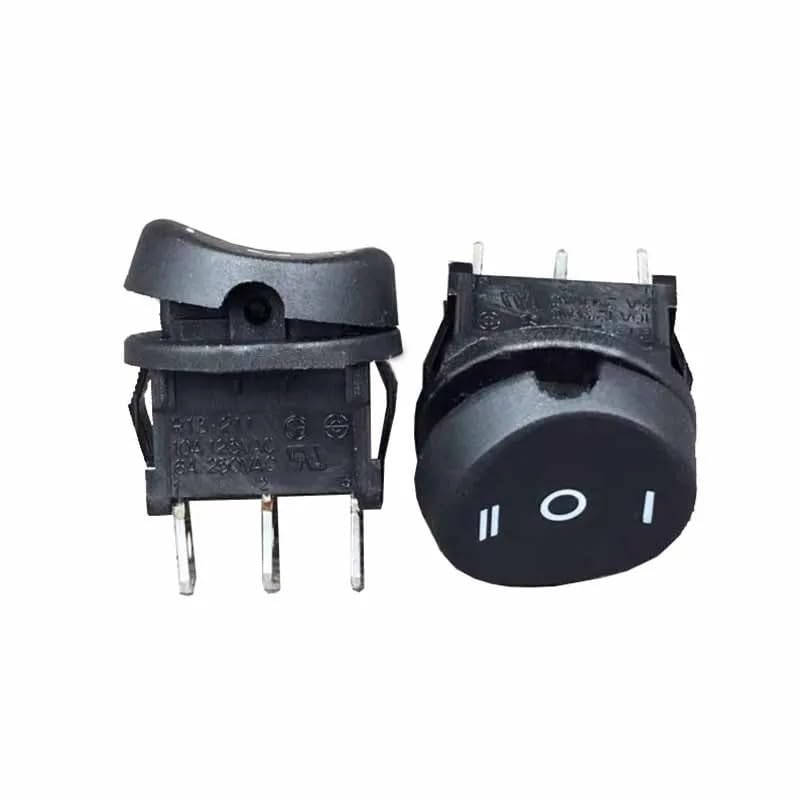 2pc R13-211 pulsante interruttore a forma di barca 3 posizioni interruttore a 3 pin interruttore circolare interruttore a levetta alimentazione 10A125V ZCKHNQOP