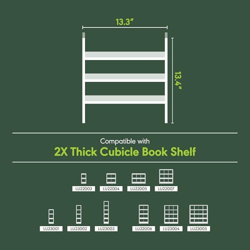 Image of Furinno Cubicle Cube Insert, 3-Shelf Cube Organizer, Fits into Furinno Extra Thick Cubes, for Organizers and Storage, White (Does not fit IKEA Kallax Shelving)