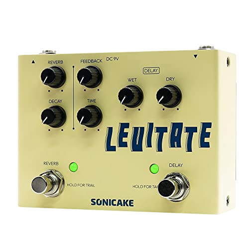 SONICAKE Delay y Reverb 2 en 1 Pedal de Efectos para Guitarra