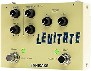 SONICAKE Cyfrowe Opóźnienie i Pogłos, Pedał Gitarowy 2 w 1, Pedał Efektów Gitarowych Lewitat