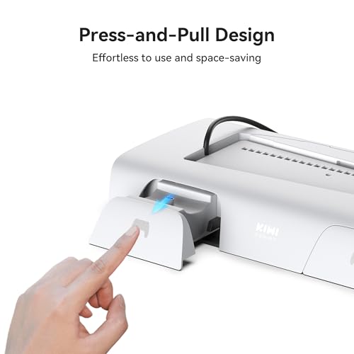 KIWI design D3 Soporte de Refrigeración y Estación de Carga para PS5 Slim con Controlador RGB, Cargador de Controladores PS5, Accesorios PS5 Slim con Ventilador de Refrigeración de 2 Niveles - imagen 4