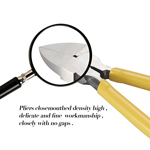 Kiseng Flush Cut Pliers, Diagonal Cutter Pliers Wire Cutters Soft Wire Cutting Tool 6 Inch #TOP3