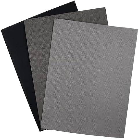 KCS 3 pc of 12" x 18"(30cmx45cm) 18CT Counted Cotton Aida Cloth Cross Stitch Fabric (Medium Grey+Dark Grey+ Black) Cover