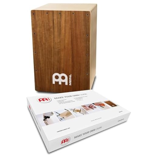 Meinl Percussion MYO-CAJ-OV - Cajón Marron Oscuro, Kit Básico (Ovangkol)