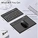voppton for Samsung Galaxy Z Fold 7 6 5 Keyboard and Mouse, Portable Mini 7.9 inch Bluetooth Keyboard with Leather Stand Case and Pen, 4 in 1 Travel Set for Z Trifold Fold7 Accessories,Black