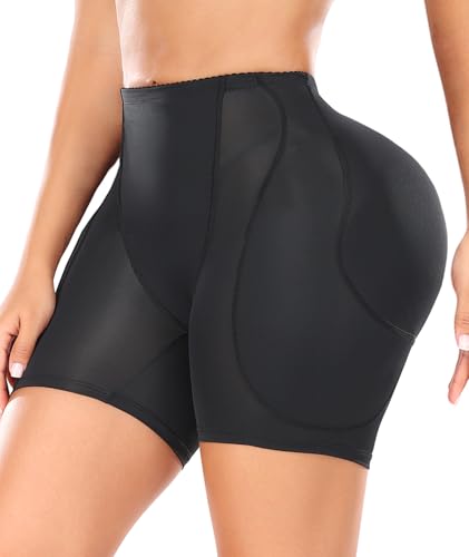 Women Hip Padded Shapewear Booty Lifter Butt Enhancer Removable 4 Thicker Pads Control Panty for Bigger Butt