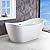 WOODBRIDGE 67" Freestanding White Acylic Soaking Bathtub Drain and Overflow,BTA1515-C-Drain &O, with Chrome Drian