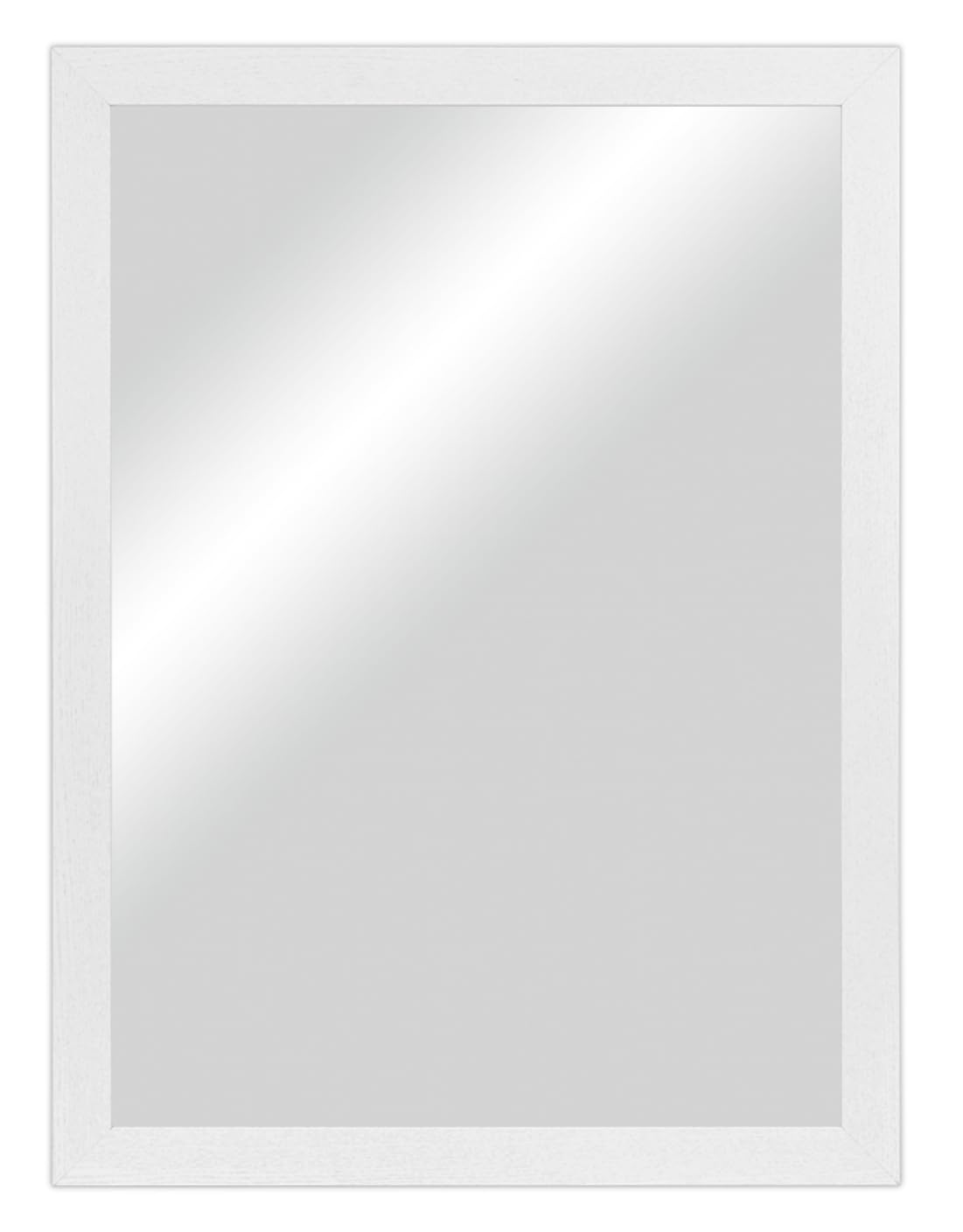 CHELY INTERMARKET Espejo Pared Cuerpo Entero 60x80cm-Marco Exterior 67x87cm MOD-128 Blanco-Raya