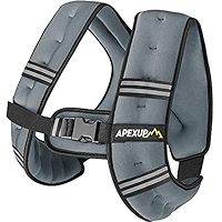 MSPORTS Gilet Lesté Réglable de 5 kg à 30 kg | Qualité Supérieure pour Course et Entraînement de Fitness | Homme et Femme (5 kg, Noir