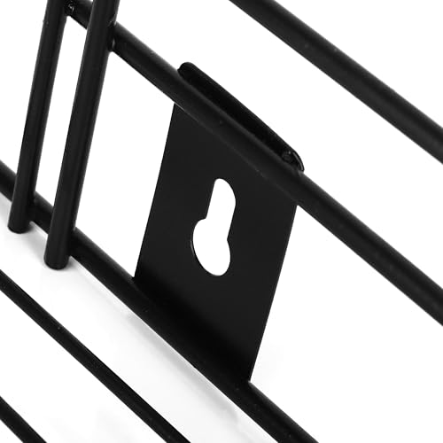 Image of Namani Stainless Steel Pack of 2 Wall Mount Shelves for Kitchen & Bathroom | Heavy Duty Storage Shelf for Spice Rack, Toiletries, Condiments & Home Organizer | Rustproof Metal Wall Shelf (Black-2)