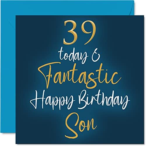 Fantastic 16th Birthday Cards for Son - 16 Today & Fantastic - Happy Birthday Card for Son from Mum or Dad, Son Birthday Gifts, 145mm x 145mm Birthday Greeting Cards Gift for Son