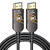 8K Fiber Optic HDMI Cable 50FT, 48Gbps High Speed HDMI 2.1 Cable, Support 8K@60Hz, 4K@120Hz, HDR10+, SBTM, QMS, CEC, HDCP 2.3 for TV, Monitor, Computer, Laptop, Projector, PS5/4/3