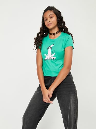 Image of Max Girls Cotton Regular Printed T-Shirt - Pack of 3