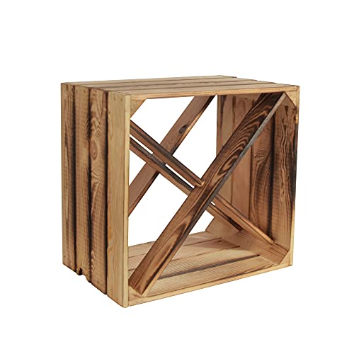 CHICCIE Weinregal Wino aus Holz - Geflammt X Regal Holzkiste