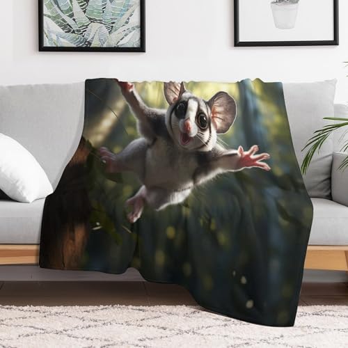 Couverture flannel polaire Flying Écureuil contre le froid douce pour canapé - 3