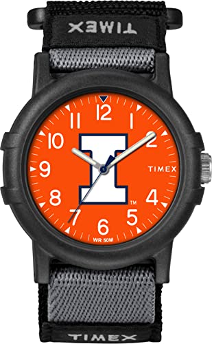 Image of Timex Unisex Collegiate Recruit 38mm Watch - Tennessee Volunteers with Black Fabric Strap