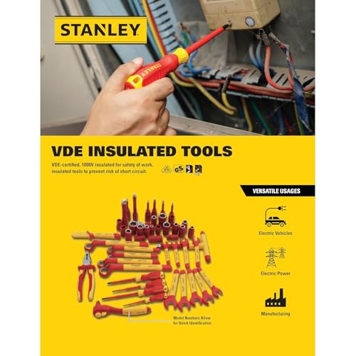 Stanley 0-65-412 Fat Max Screwdriver Insulated Slotted 4X100Mm-Red And Yellow - Image 6