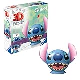 Ravensburger Puzzle 3D Stitch – Sphère 77 pièces numérotées – Puzzle Disney pour Enfant dès 6 Ans – sans Colle pour Un Montage Facile – avec Support Inclus