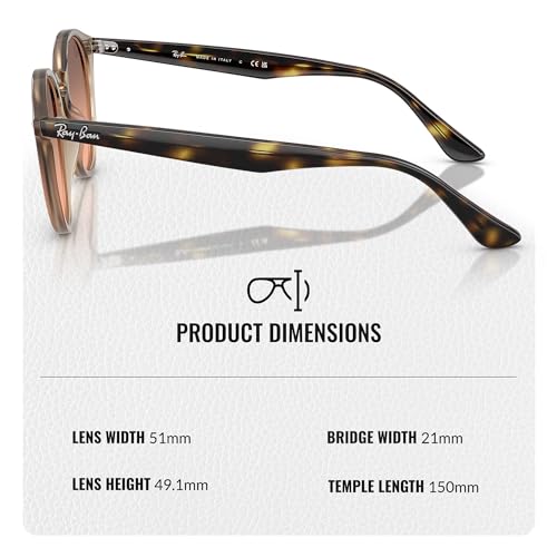Image of Ray-Ban RB2180 Round Shaped Sunglasses for Men & Women with Official RAYBAN Eyewear Kit