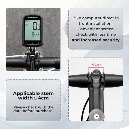Soporte para computadora de bicicleta integrado de aluminio compatible con Garmin y Bryton 2