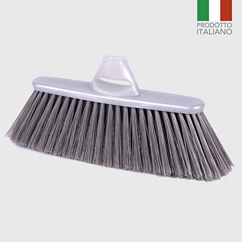 La Briantina Novella Innen-Besen für alle Böden im Haus, mit mikrofedernden Borsten, handlich und sehr leicht