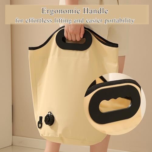 Tina Plegable para Remojo de Pies Portátil para Viajes Exterior Beige miniatura 4