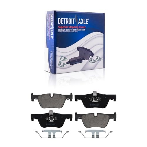 Image of Detroit Axle - Brake Kit for 2017-2020 BMW 430i xDrive Gran Coupe 2013-2017 320i Drilled Slotted Rotors Ceramic Brakes Pads Replacement : 12.28 inch Front and 11.81 inch Rear Rotor