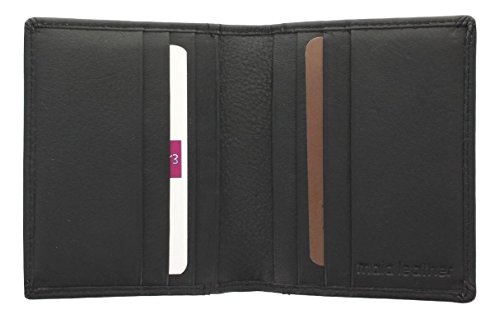 Portefeuille en cuir véritable Mala Leather Origin, l'élégance du noir pour vos cartes