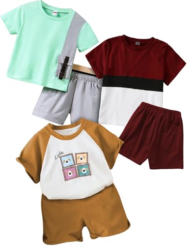 Image of Cotton Clothing Sets for Baby Boys & Baby Girls Kids Clothes for boys kids clothes for girls Printed Kids Clothing Sets (KDST73CG-KDST28MR-KDST95CP1)